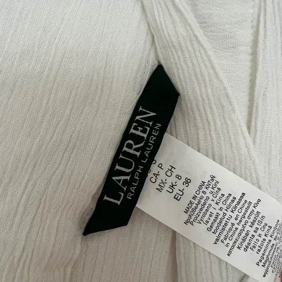 Ralph Lauren White Cover Up/ Tunic - Picture 10 of 10